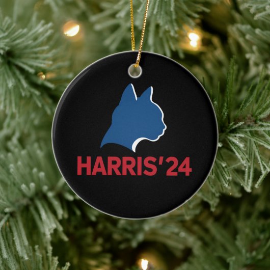 Kinderlose Cat Lady für Zitat 2024 Keramik Ornament (Baum)