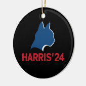 Kinderlose Cat Lady für Zitat 2024 Keramik Ornament (Links)