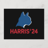 Kinderlose Cat Lady für Zitat 2024 Postkarte (Vorderseite)