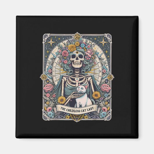 Kinderlose Cat Lady Tarot Card Magnet (Vorne)