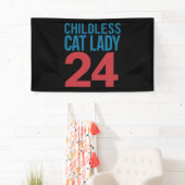 Kinderlose Cat Lady Voting Election 2024 USA Banner (Insitu)