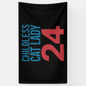 Kinderlose Cat Lady Voting Election 2024 USA Banner (Vertikal)