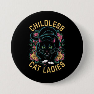 Kinderlose Cat Ladys 2024 Feminist Button