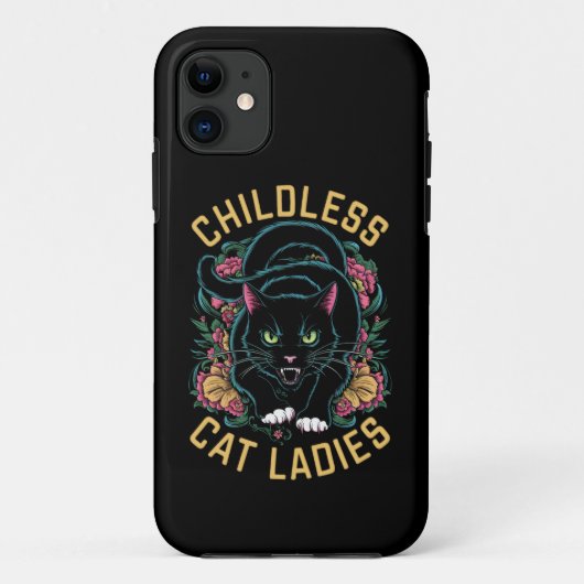 Kinderlose Cat Ladys 2024 Feminist Case-Mate iPhone Hülle (Rückseite)