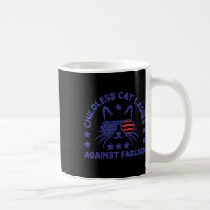 Kinderlose Cat Ladys Against Faschism Funny Cat Fe Kaffeetasse