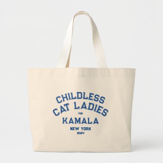 Kinderlose Cat Ladys for Kamala 2024 Custom Staat Jumbo Stoffbeutel (Vorne)
