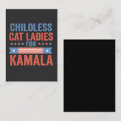 Kinderlose Cat Ladys for Kamala 2024 Mitteilungskarte (Vorne/Hinten)