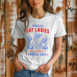Kinderlose Cat Ladys for Kamala 2024 Wahl T-Shirt