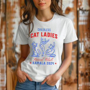 Kinderlose Cat Ladys for Kamala 2024 Wahl T-Shirt