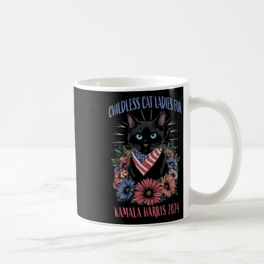 Kinderlose Cat Ladys for Kamala Harris 2024 Electi Kaffeetasse (Rechts)
