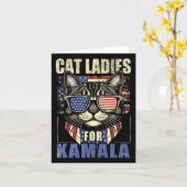 Kinderlose Cat Ladys for Kamala Harris 2024 Electi Karte (Gelbe Blume)