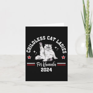 Kinderlose Cat Ladys for Kamala Harris 2024 Electi Karte