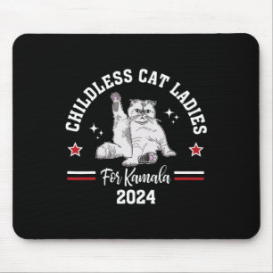 Kinderlose Cat Ladys for Kamala Harris 2024 Electi Mousepad