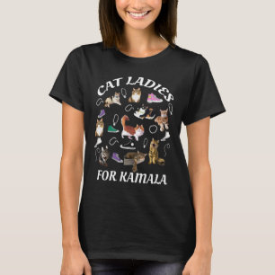 Kinderlose Cat Ladys for Kamala Harris 2024 Electi T-Shirt