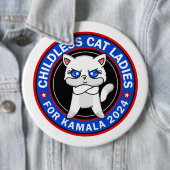 Kinderlose Cat Ladys für Kamala-Demokraten USA 202 Button (Beispiel)