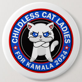 Kinderlose Cat Ladys für Kamala-Demokraten USA 202 Button