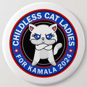 Kinderlose Cat Ladys für Kamala-Demokraten USA 202 Button