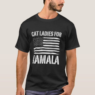 Kinderlose Cat Ladys für Kamala Sarcastic Voter Qu T-Shirt
