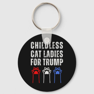 Kinderlose Cat Ladys für Trump-republikanische Wäh Schlüsselanhänger