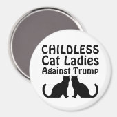 Kinderlose Cat Ladys gegen Trump Magnet (Vorderseite/Rückseite)
