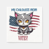 Kinderlose Cat Ladys Pro Democracy Serviette (Vorderseite)