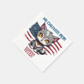 Kinderlose Cat Ladys Pro Democracy Serviette (Ecke)