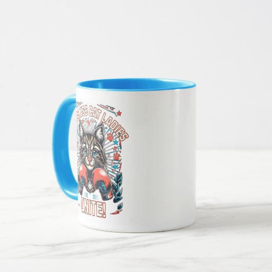 Kinderlose Cat Ladys Unite 2024 Wahl Tasse (Vorderseite Links)