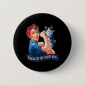 Kinderlose Cat Ladys Vote Rosie Button (Vorderseite)