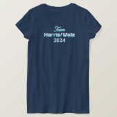 Kinderlose Cat Ladys wählen auch! Harris Walz 2024 T-Shirt (Design Rückseite)