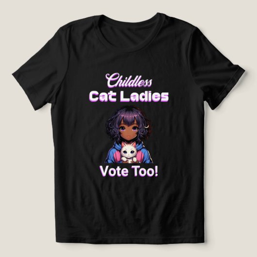 Kinderlose Cat Ladys wählen auch! Harris Walz 2024 Tri-Blend Shirt (Design Vorderseite)