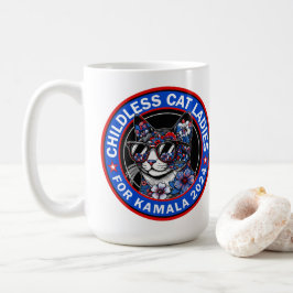 Kinderlose Cat Ladys wählen Kamala US 2024 Dems Kaffeetasse