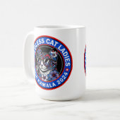 Kinderlose Cat Ladys wählen Kamala US 2024 Dems Kaffeetasse (Vorderseite Links)