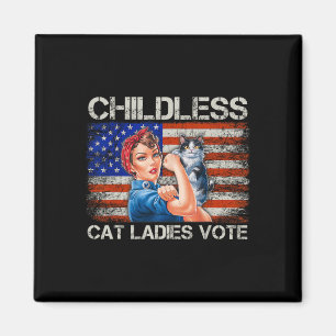 Kinderlose Cat Ladys wählen Rosie The Riveter Elec Magnet