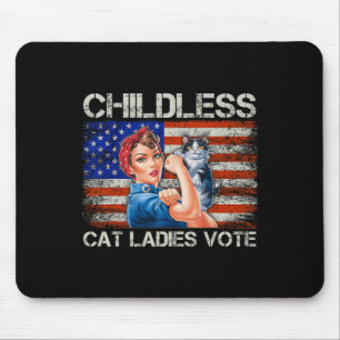 Kinderlose Cat Ladys wählen Rosie The Riveter Elec Mousepad