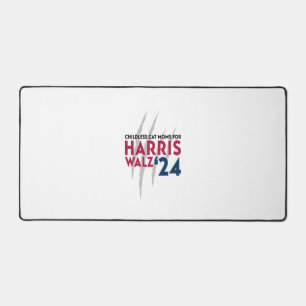 Kinderlose Cat-Mamas für Harris Walz "24 Schreibtischunterlage