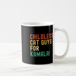 Kinderlose Cat-Typ für Kamala Harris 2024 Vintag Kaffeetasse