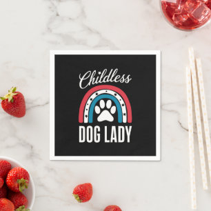 Kinderlose Hunde-Dame Wahlen Stimme 2024 Regenboge Serviette