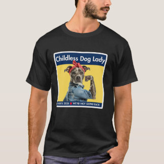 Kinderlose Hunde Frauen Kamala Harris 2024 Präside T-Shirt