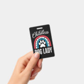 Kinderlose Hunde Lady Election 2024 Rainbow USA Ausweis (Handheld)
