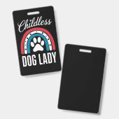 Kinderlose Hunde Lady Election 2024 Rainbow USA Ausweis (Vorder- & Rückseite)