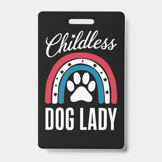 Kinderlose Hunde Lady Election 2024 Rainbow USA Ausweis (Vorderseite)