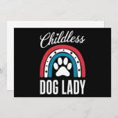 Kinderlose Hunde Lady Election 2024 Rainbow USA Einladung (Vorne/Hinten)