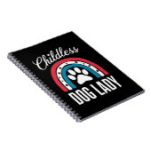 Kinderlose Hunde Lady Election 2024 Rainbow USA Notizblock (Rechte Seite)