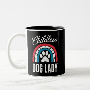 Kinderlose Hunde Lady Election 2024 Rainbow USA Zweifarbige Tasse