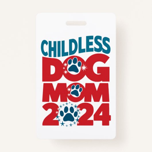 Kinderlose Hunde Mama Hunde Lady Voting Patriotic  Ausweis (Vorderseite)