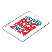 Kinderlose Hunde Mama Hunde Lady Voting Patriotic Notizblock (Linke Seite)