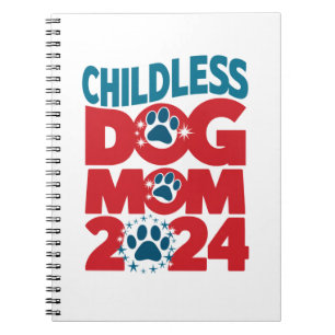 Kinderlose Hunde Mama Hunde Lady Voting Patriotic  Notizblock
