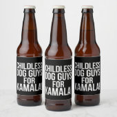 Kinderlose Hunde-Typ für Kamala 2024 Harris abstim Bierflaschenetikett (Flaschen)