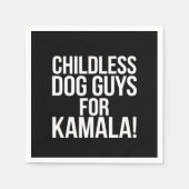 Kinderlose Hunde-Typ für Kamala 2024 Harris abstim Serviette (Vorderseite)