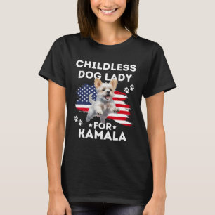 Kinderlose Hundedame für Kamala Harris Vintages De T-Shirt